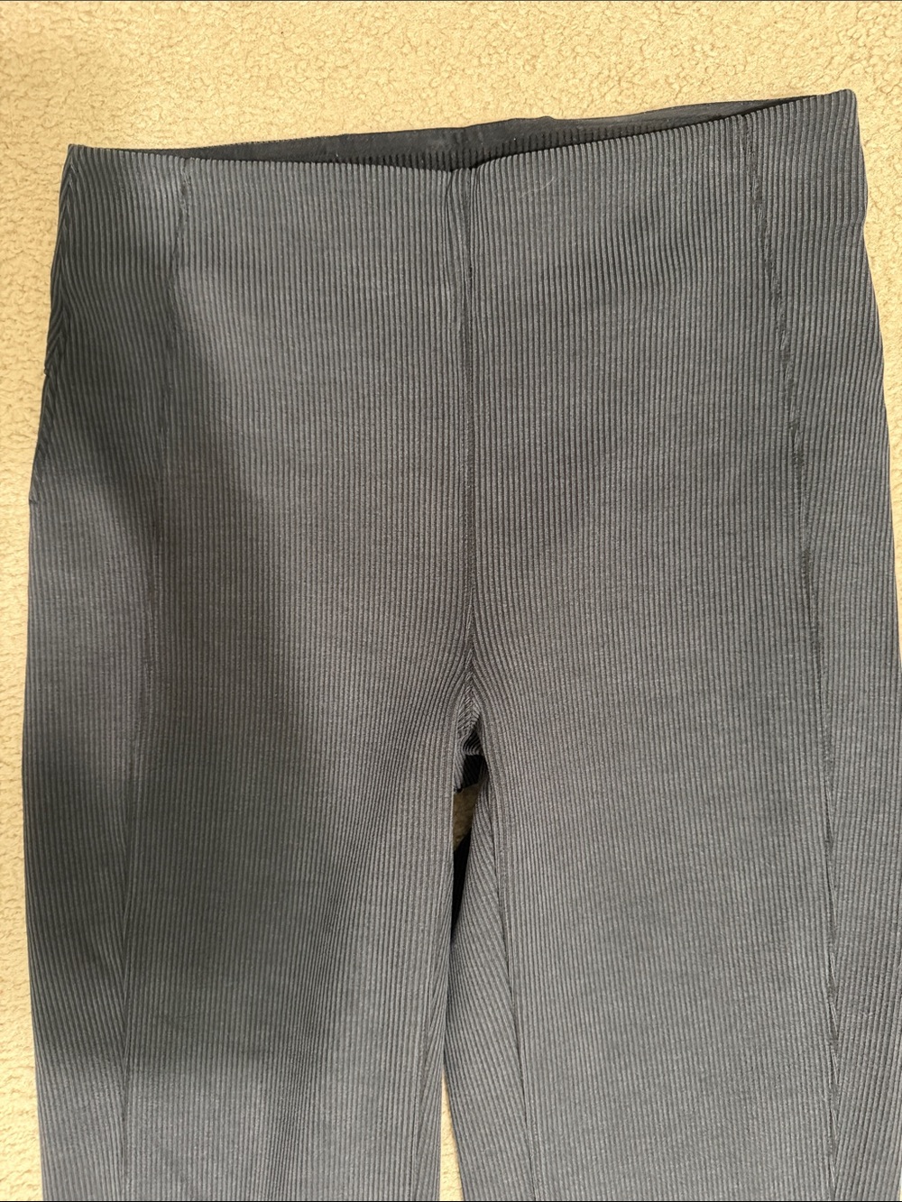 Navy/Gray Ribbed Flare Lululemon Pants - Picture 2 of 8